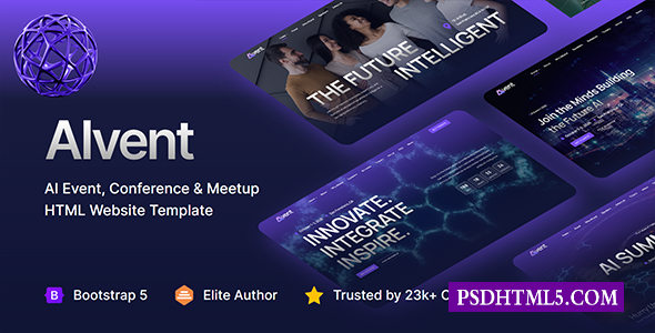 AIvent-AI活动、会议和聚会HTML模板-尚睿切图网