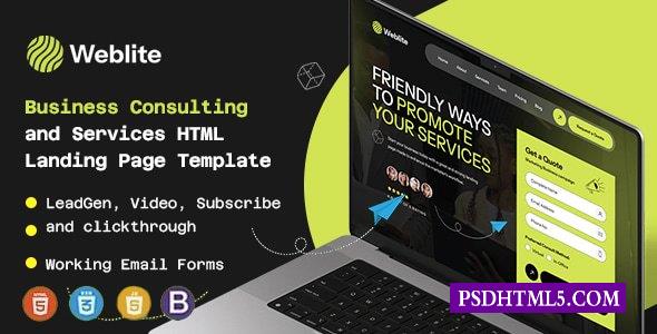 Weblite-创意商业咨询和服务HTML登录页面模板-尚睿切图网