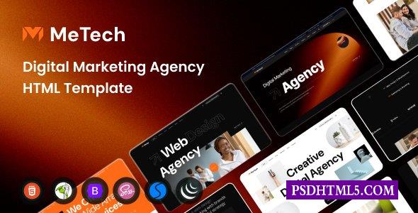 Metech-多用途创意代理和数字营销HTML模板-尚睿切图网