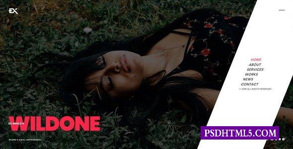 Wildone-摄影作品集模板-尚睿切图网