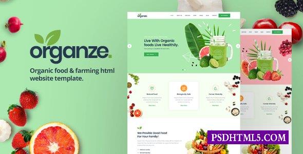 OrganiZe-有机食品；农业HTML模板-尚睿切图网