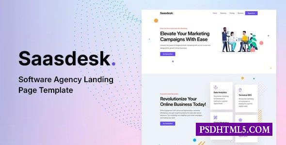 SaasDesk-Saas启动HTML模板-尚睿切图网