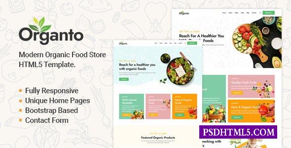 有机食品；农业HTML模板-尚睿切图网