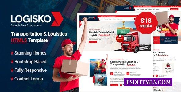 Logisko-运输和物流HTML5模板-尚睿切图网