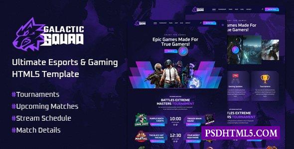 银河-电子竞技和游戏HTML模板-尚睿切图网