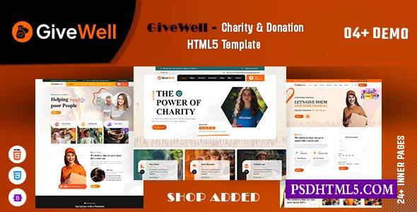 Givewell-慈善与；捐赠HTML5模板-尚睿切图网