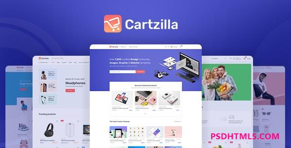 Cartzilla v1.0.37-数字市场和；杂货店WordPress主题 -尚睿切图网