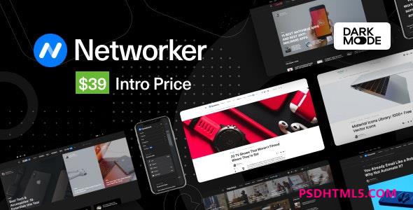 Networker v1.1.10-技术新闻WordPress主题与黑暗模式 -尚睿切图网