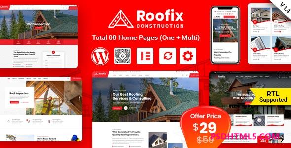 Roofix v2.1.6-屋顶服务WordPress主题 -尚睿切图网