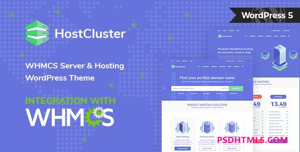 HostCluster v2.4-WHMCS服务器和；托管WordPress主题+RTL -尚睿切图网