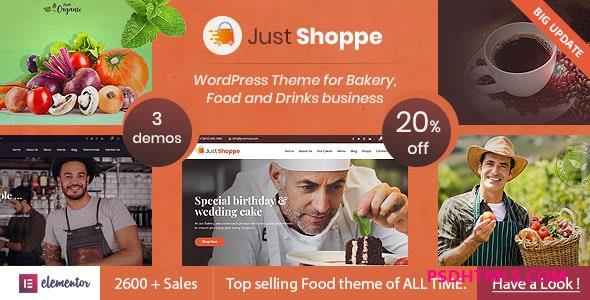 Justshoppe v12.5-Elementor蛋糕烘焙WordPress主题 -尚睿切图网