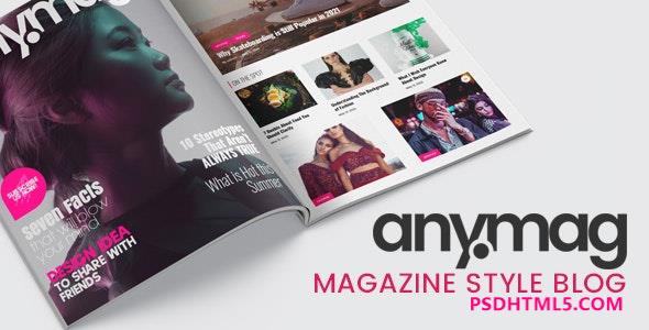 Anymag v2.9.5-杂志风格WordPress博客 -尚睿切图网