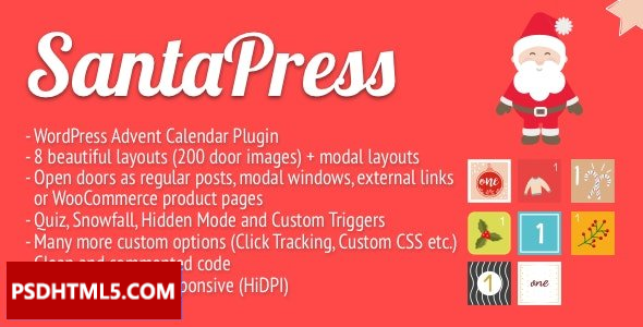 SantaPress v1.7.0-WordPress的降临日历插件；测验&raquo；高级脚本、插件和；手机 -尚睿切图网