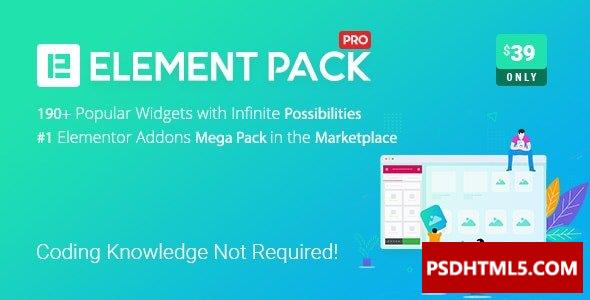 Element Pack v7.15.7-Elementor页面生成器插件；高级脚本、插件和；手机 -尚睿切图网