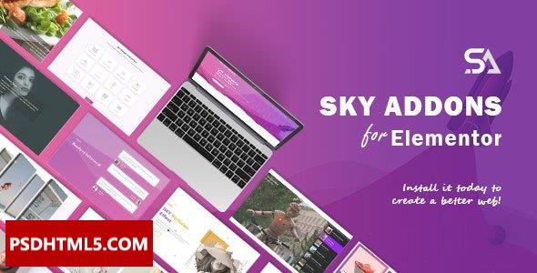 Sky Addons v2.0.4-用于Elementor页面生成器WordPress插件；高级脚本、插件和；手机 -尚睿切图网