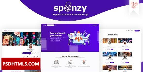 Sponzy v5.8-支持创作者内容脚本；高级脚本、插件和；手机 -尚睿切图网