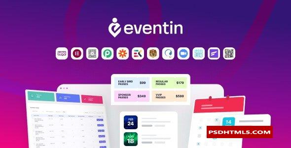 WP Eventin v4.0.9-事件管理器和；WooCommerce的门票销售插件；高级脚本、插件和；手机 -尚睿切图网