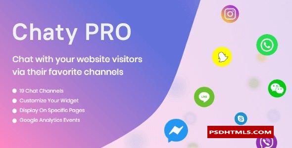 Chaty Pro v3.3–浮动聊天小部件，联系人图标，消息，电报，电子邮件，短信，呼叫按钮&raquo；高级脚本、插件和；手机 -尚睿切图网