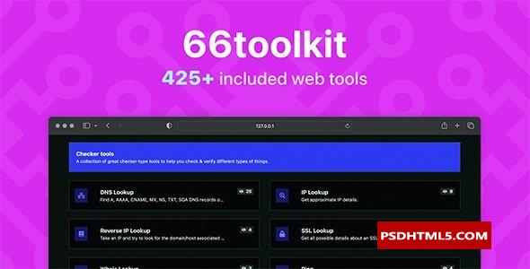 66toolkit v29.0.0-终极Web工具系统（SAAS）-为空；高级脚本、插件和；手机 -尚睿切图网