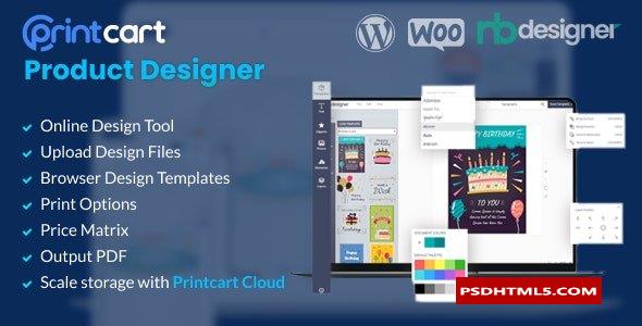 Printcart产品设计器v1.2.3-WooCommerce WordPress；高级脚本、插件和；手机 -尚睿切图网