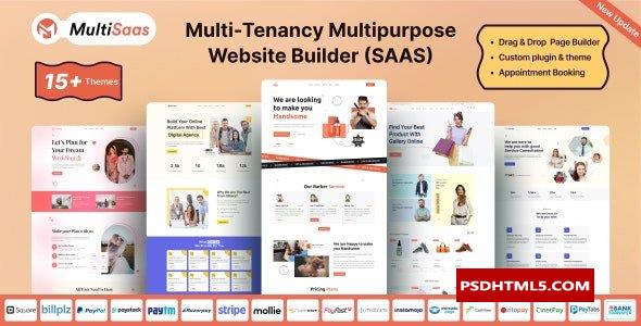 MultiSaas v2.4.0-多租户多用途网站生成器（Saas）-空；高级脚本、插件和；手机 -尚睿切图网