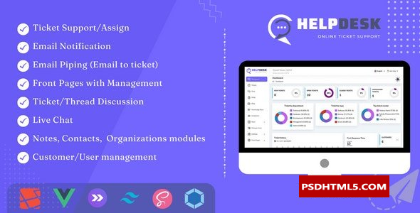 HelpDesk v3.8.4-带网站的在线票务系统-票务支持和管理-为空&raquo；高级脚本、插件和；手机 -尚睿切图网