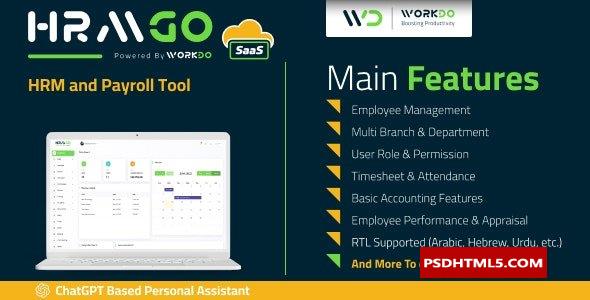 HRMGo SaaS v6.5-人力资源管理和薪酬工具-为空；高级脚本、插件和；手机 -尚睿切图网