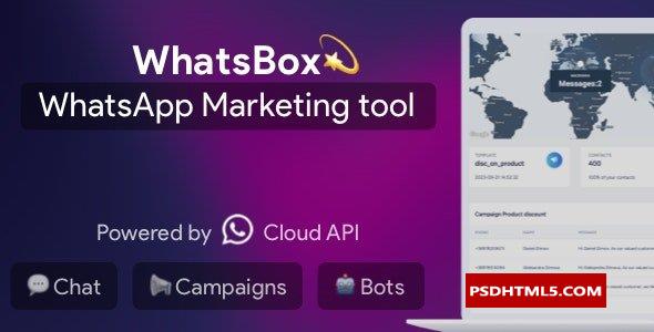 WhatsBox v3.0-WhatsApp营销-批量发件人、聊天、机器人、SaaS；高级脚本、插件和；手机 -尚睿切图网