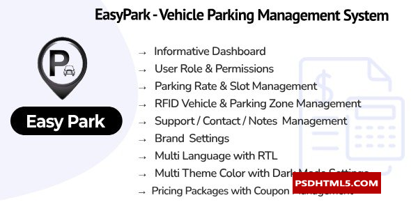 EasyPark SaaS v1.4-停车管理系统；高级脚本、插件和；手机 -尚睿切图网