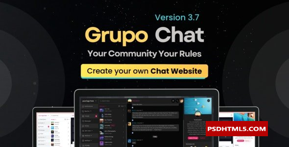 Grupo Chat v3.7-聊天室和；私聊PHP脚本-null；高级脚本、插件和；手机 -尚睿切图网