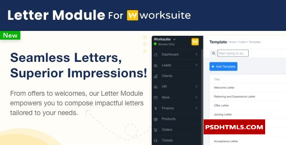 Worksuite CRM v1.0信函模块；高级脚本、插件和；手机 -尚睿切图网