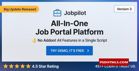 Jobpilot v3.18.0-工作门户Laravel脚本；高级脚本、插件和；手机 -尚睿切图网