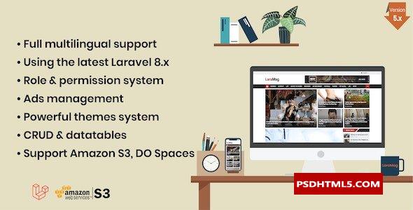 LaraMag v7.4.4-Laravel新闻；杂志多语言系统-无效&raquo；高级脚本、插件和；手机 -尚睿切图网