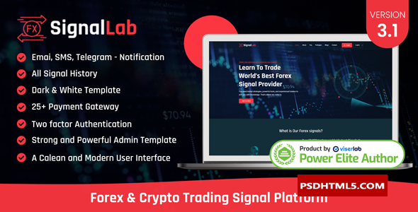 SignalLab v3.1-外汇和加密货币交易信号平台-空；高级脚本、插件和；手机 -尚睿切图网