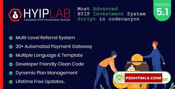 HYIPLAB v5.1-完整的HYIP投资系统-无效；高级脚本、插件和；手机 -尚睿切图网