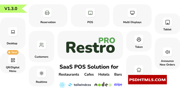 RestroPRO SaaS v1.3.0-餐厅、咖啡厅、酒店、餐车等POS软件；高级脚本、插件和；手机 -尚睿切图网