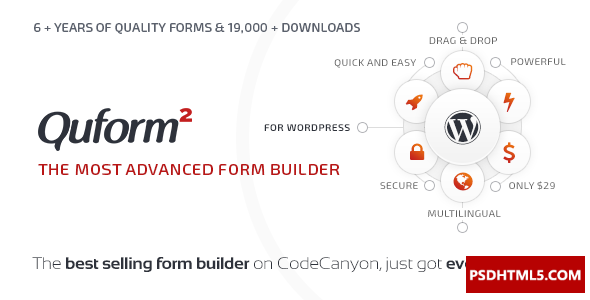 Quform v2.23.0-WordPress表单生成器；高级脚本、插件和；移动-尚睿切图网