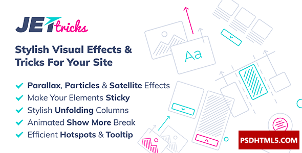 JetTricks v2.0.0-Elementor的视觉效果插件；高级脚本、插件和；移动-尚睿切图网