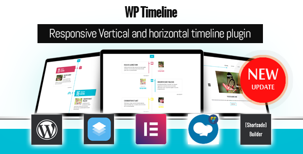 WP Timeline v3.7-响应式垂直和水平时间线插件；高级脚本、插件和；手机 -尚睿切图网