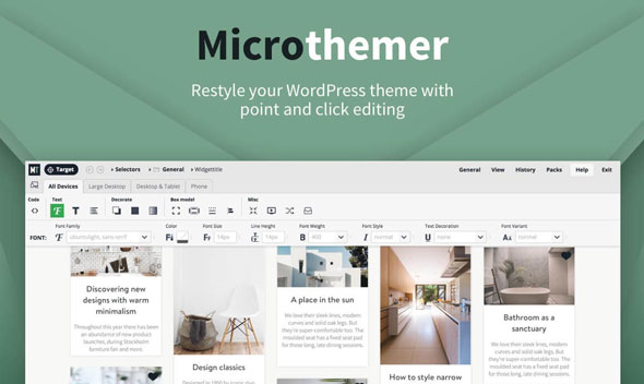 MicroThemer v7.3.1.9-WordPress CSS编辑器；高级脚本、插件和；手机 -尚睿切图网