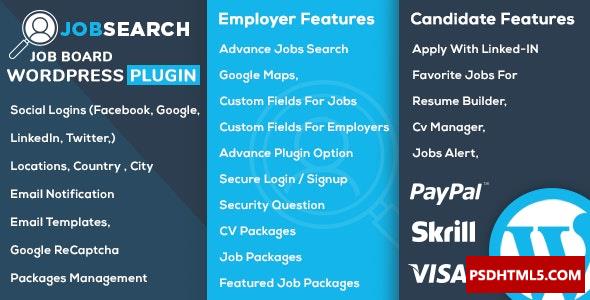 JobSearch v3.2.9-WP求职板WordPress插件；高级脚本、插件和；移动-尚睿切图网