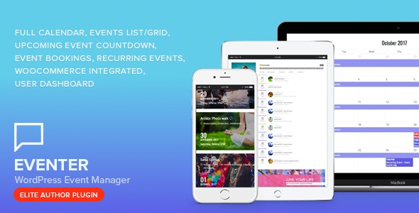 Eventer v3.9.6-WordPress事件管理器插件；高级脚本、插件和；手机 -尚睿切图网