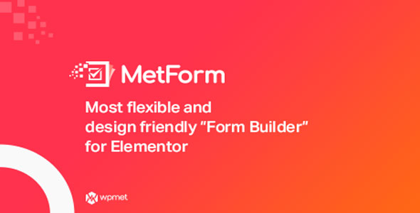 MetForm Pro v3.8.4-高级Elementor表单生成器；高级脚本、插件和；手机 -尚睿切图网