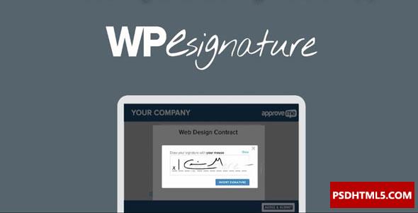WP电子签名v2.1.1+附加组件；高级脚本、插件和；移动-尚睿切图网