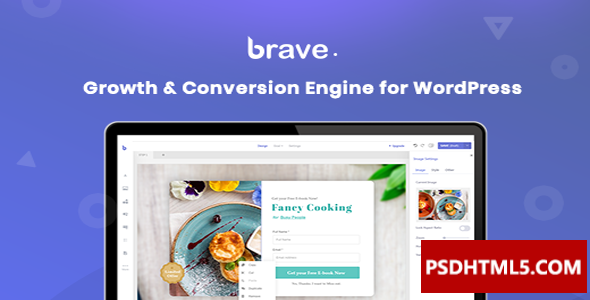 Brave v0.7.6-拖放WordPress弹出窗口、选择、潜在客户；调查大楼；高级脚本、插件和；手机 -尚睿切图网