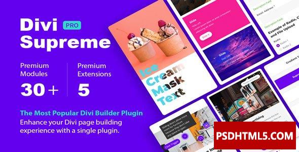 Divi Supreme Pro v4.9.97.23&raquo；高级脚本、插件和；手机-尚睿切图网