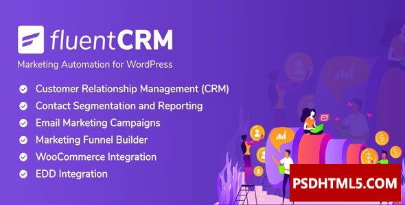 FluentCRM v2.9.3.0-WordPress的营销自动化；高级脚本、插件和；手机 -尚睿切图网