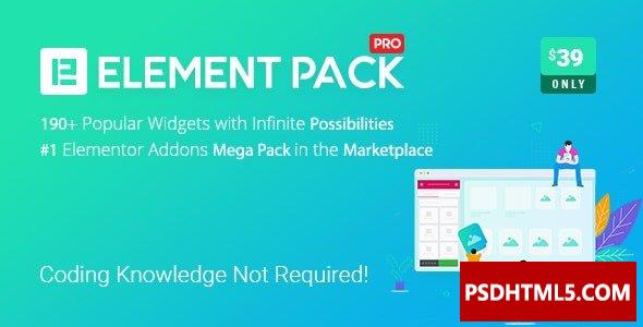 ElementPack v7.18.10-Elementor页面生成器插件；高级脚本、插件和；手机 -尚睿切图网