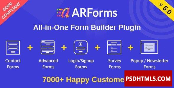 ARForms v6.9-Wordpress表单生成器插件；高级脚本、插件和；手机 -尚睿切图网