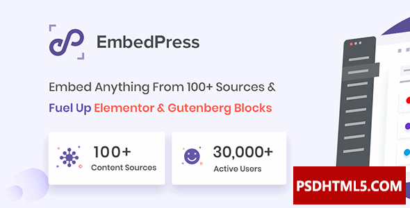 EmbeddedPress Pro v3.6.10&raquo；高级脚本、插件和；手机 -尚睿切图网